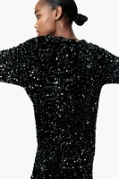 Sequined A-Line Dress