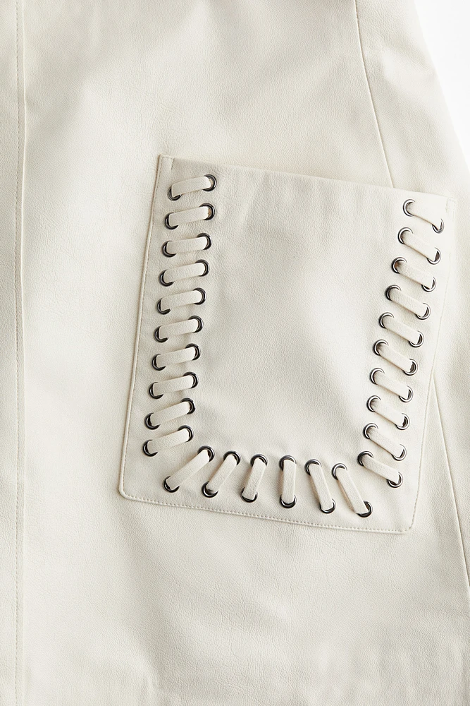 Coated Mini Skirt