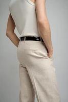Loose-Fit Linen-Blend Pants