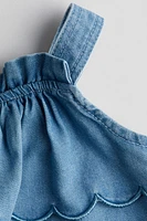 Scalloped-Edge Romper Suit