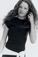 2-Piece Ribbed Top and Skirt Set