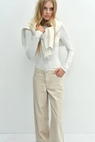Wide-Leg Corduroy Pants