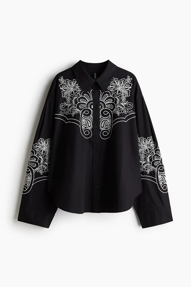 Oversized Embroidered Shirt