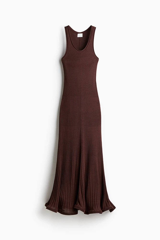 Robe maxi en soie mélangée