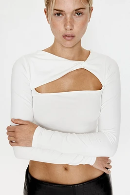 Twist-Detail Crop Top