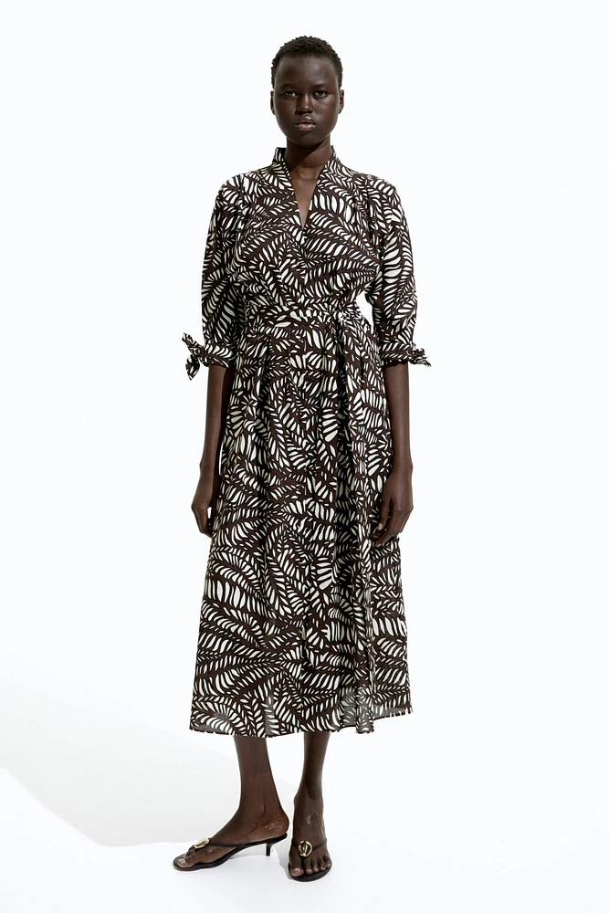 Tie-belt shirt dress