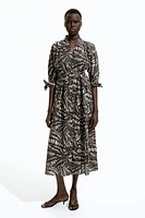 Tie-belt shirt dress
