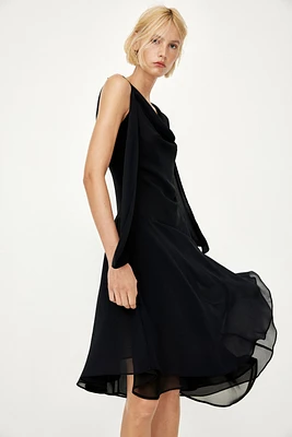 Cowl-Neck Dress