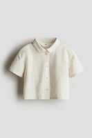 Linen-Blend Blouse