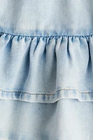 Tiered Denim Skirt