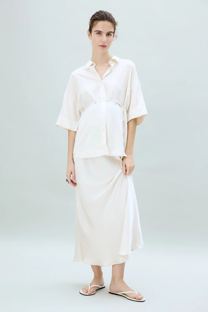 MAMA Before & After Tie-Belt Shirt