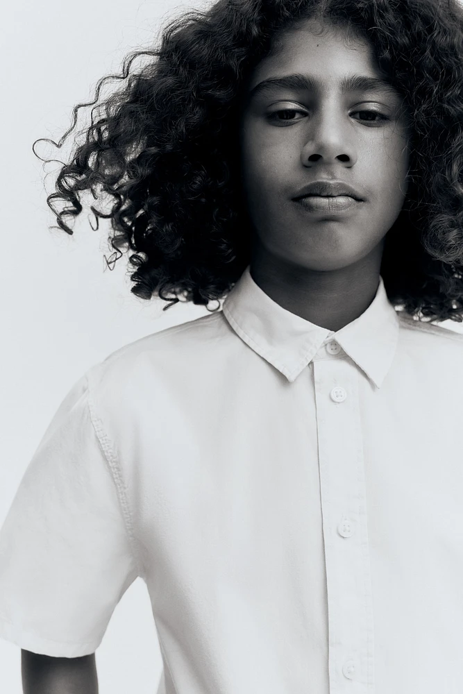 Short-Sleeved Cotton Shirt