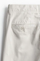 Regular Fit Cropped Cotton Chinos