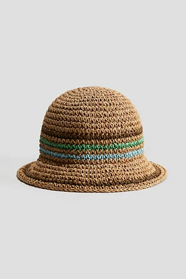 Crochet-Look Straw Hat