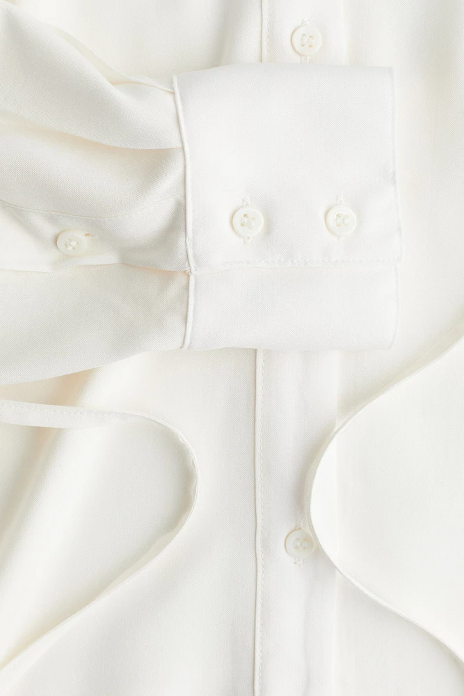 MAMA Before & After Tie-belt Shirt
