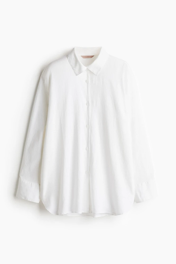 Linen-Blend Shirt