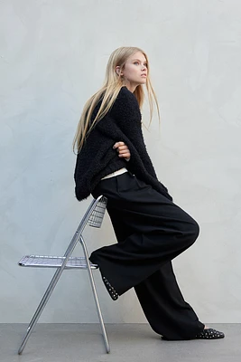 Chandail en tricot duveteux
