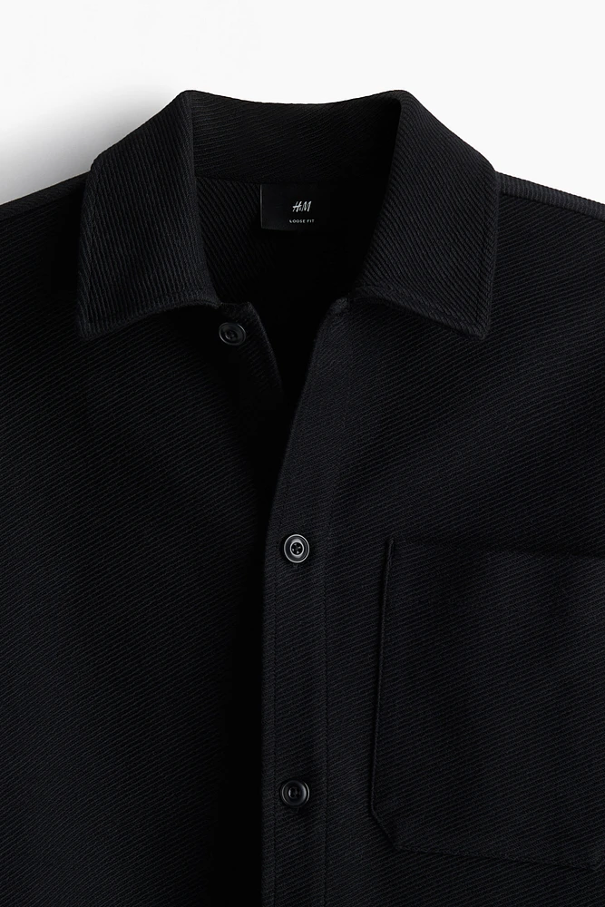 Loose-Fit Brushed Overshirt