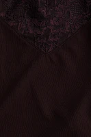 Lace-Trimmed Top with Tie Shoulder Straps