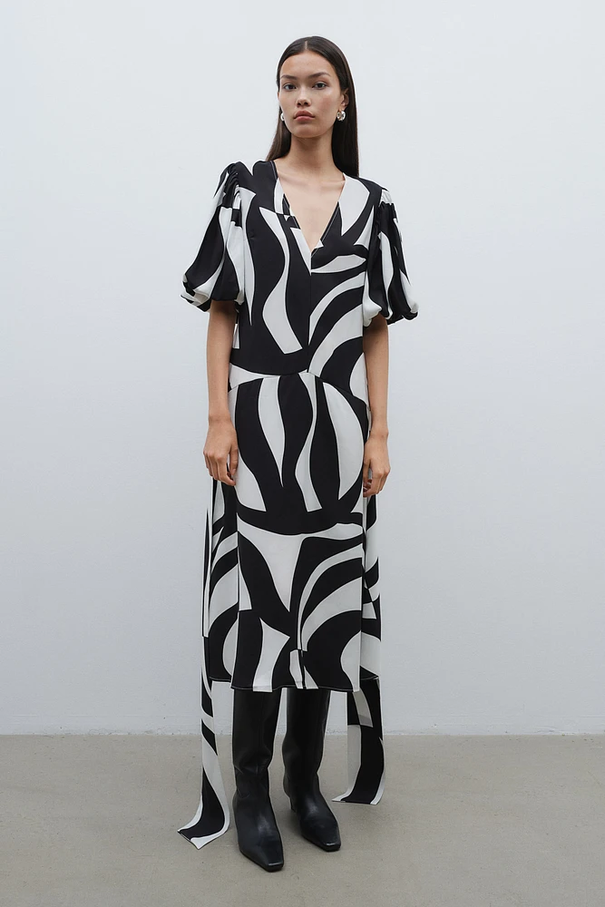 Tie-Belt Dress