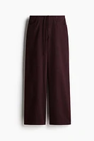 Linen-Blend Drawstring Pants