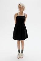 Smocked-Bodice Cotton Dress