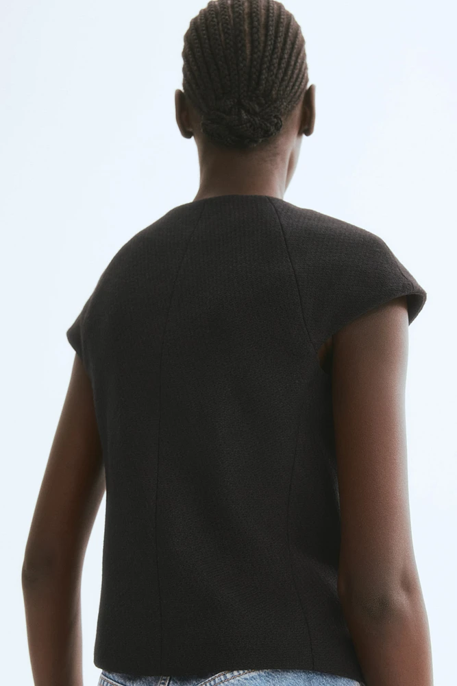Button-Front Top