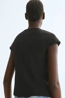 Button-Front Top