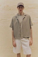 Loose-Fit Waffled Resort Shirt