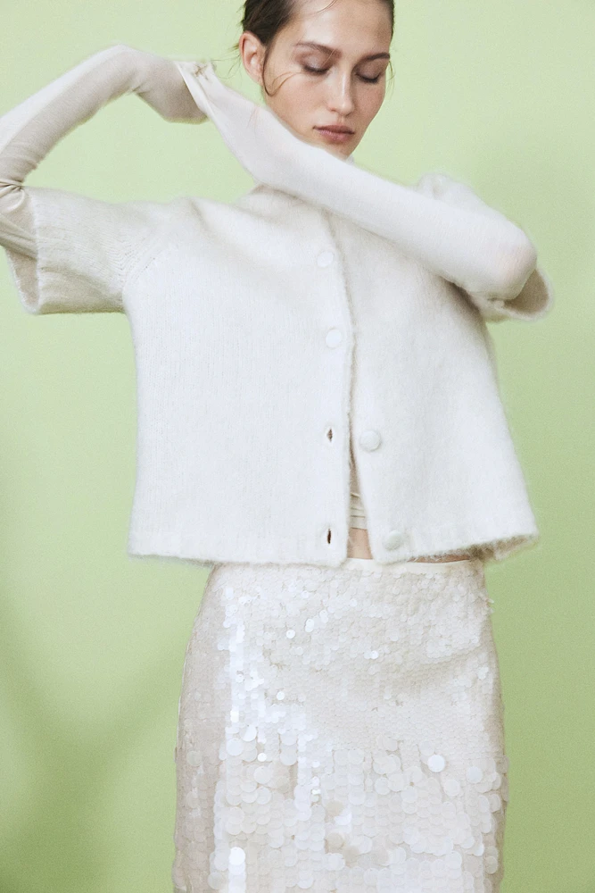 Mohair-Blend Cardigan