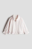 Ruffled Linen-Blend Overshirt