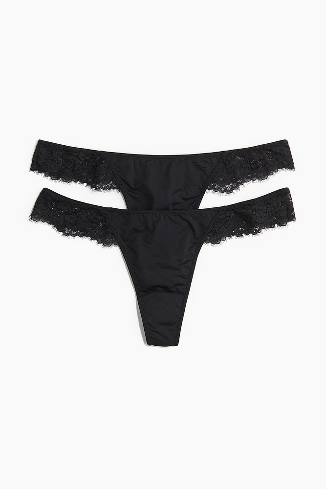 2-pack Microfiber Thong Briefs