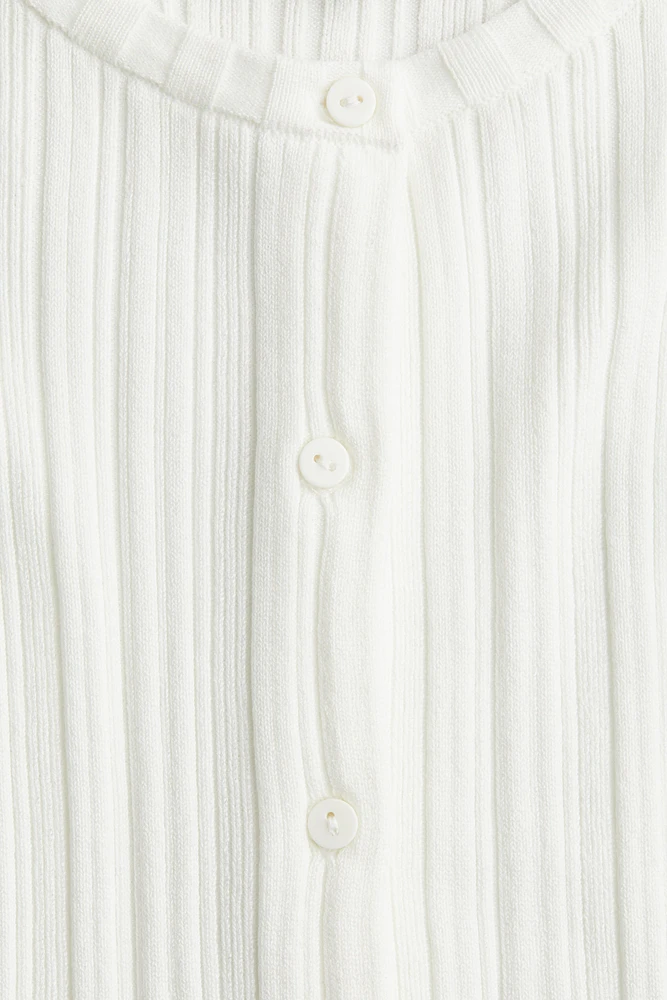Rib-Knit Cardigan