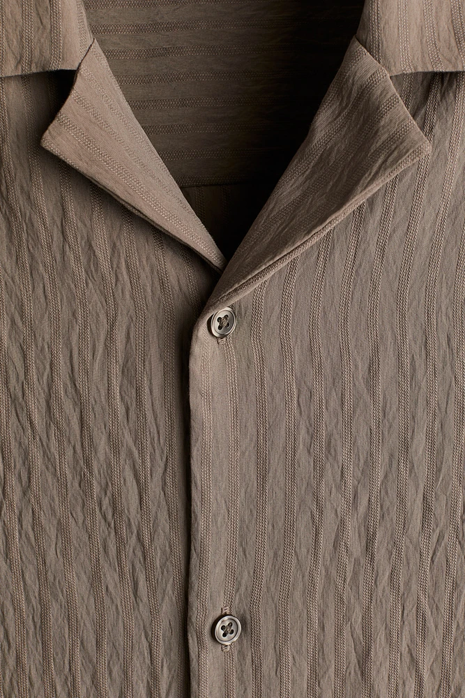 Loose-Fit Crinkled Resort Shirt