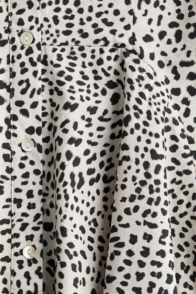 Button-Front Cotton Dress