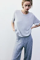 T-shirt en tricot métallisé