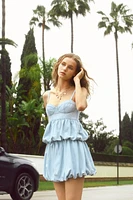 Denim Bustier-Style Top