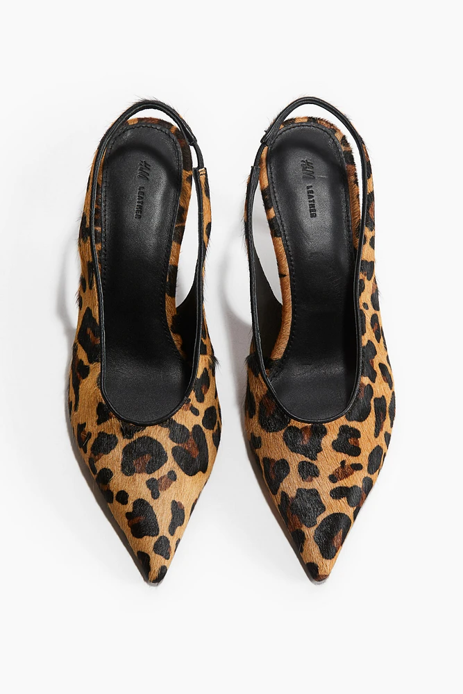Leather Slingback Pumps