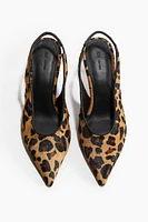 Leather Slingback Pumps