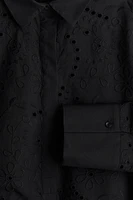 Eyelet Embroidered Shirt Dress