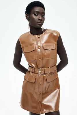 Coated Cargo Dress