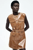 Coated Cargo Dress