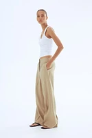 Linen-Blend Pants
