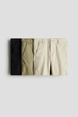3-Pack Cotton Chino Shorts