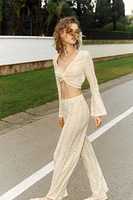Lace Jersey Pants