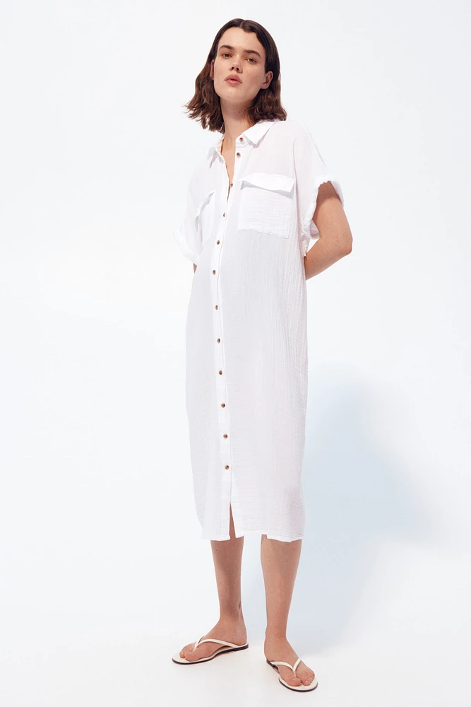 Robe chemise MAMA en mousseline
