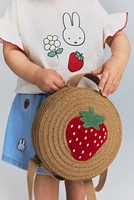 Round Straw Backpack