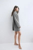 Hooded Fine-Knit Dress