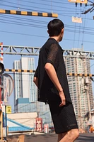 Relaxed-Fit Crochet-Look Shorts