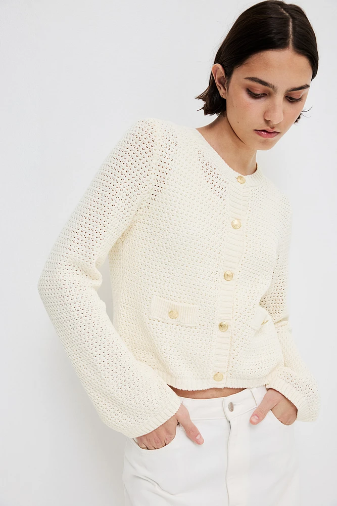 Textured-Knit Cardigan